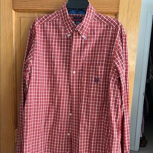 Chaps Men's Red Plaid Button Down Shirt